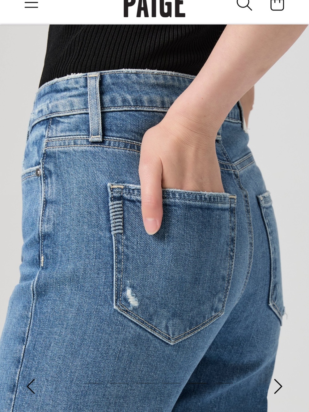 PAIGE Leenah Wide Leg Jeans in Rural Distressed Size 30 x 32 - Picture 7 of 12